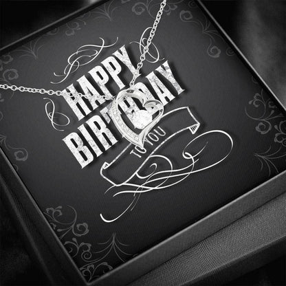 Birthday Card Black And White Forever Love Necklace Gift For Women Forever Love Necklace Forever Love Necklace