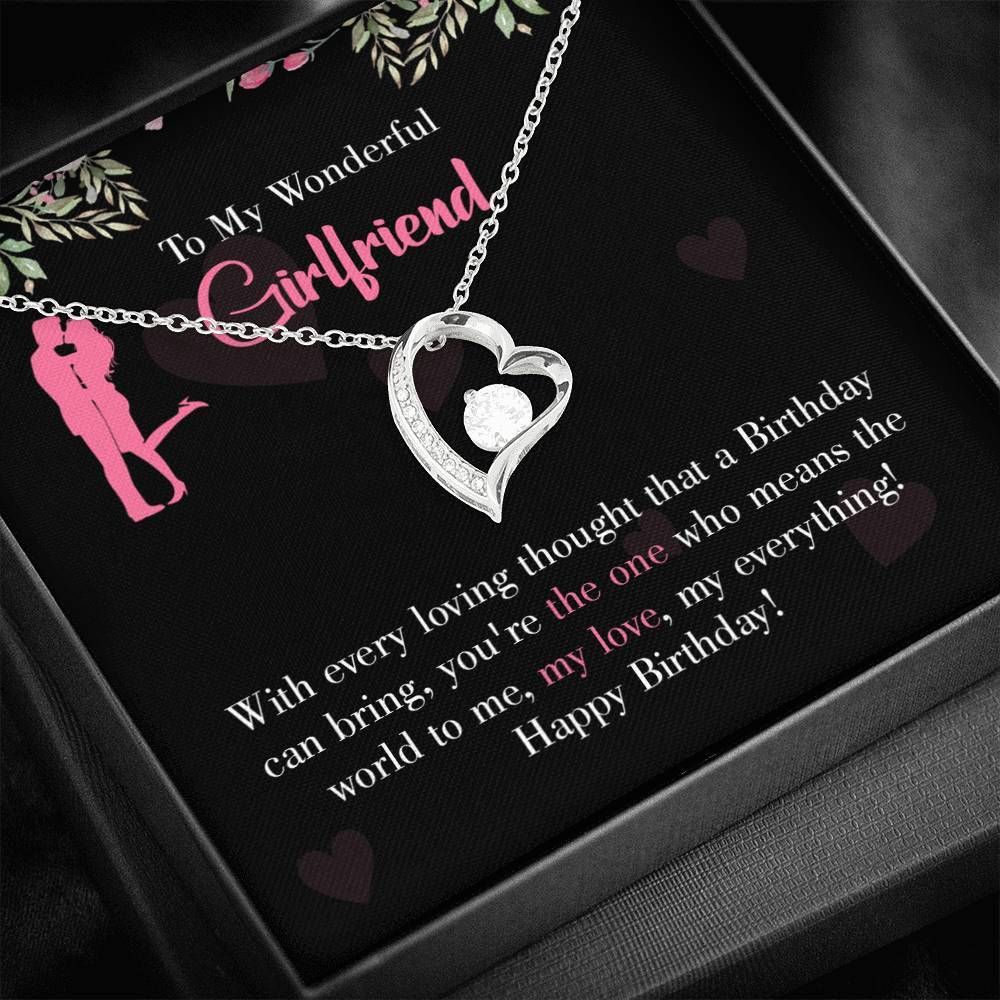 Girlfriend Birthday Gift Happy Birthday Stainless Forever Love Necklace