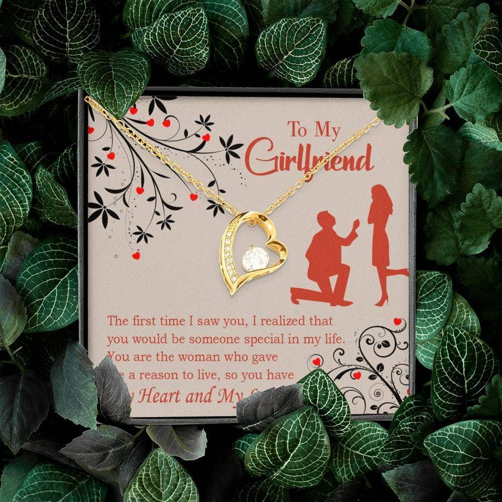 Gift For Girlfriend The First Time I Saw You Forever Love Necklace