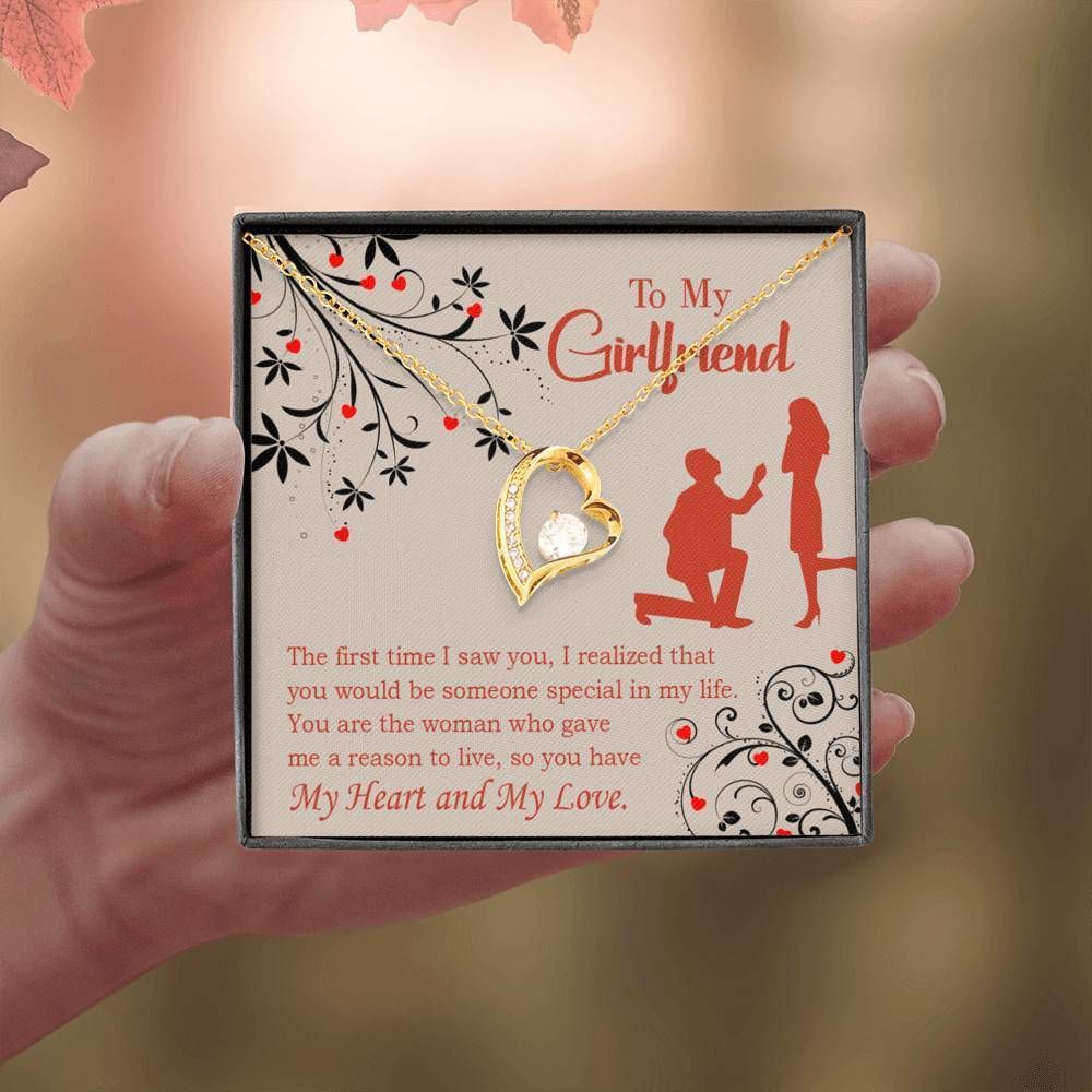 Gift For Girlfriend The First Time I Saw You Forever Love Necklace