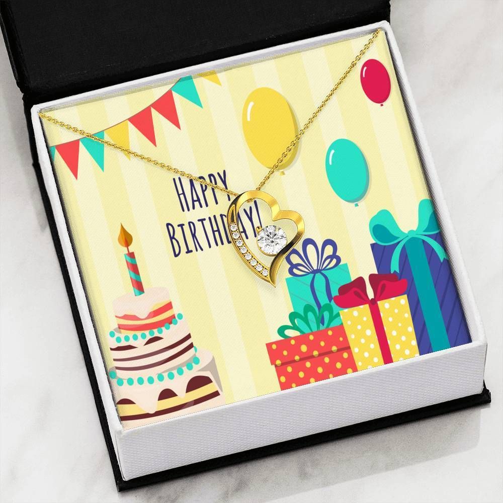 Happy Birthday Elements 18K Gold Forever Love Necklace