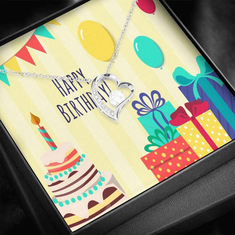 Happy Birthday Elements 18K Gold Forever Love Necklace