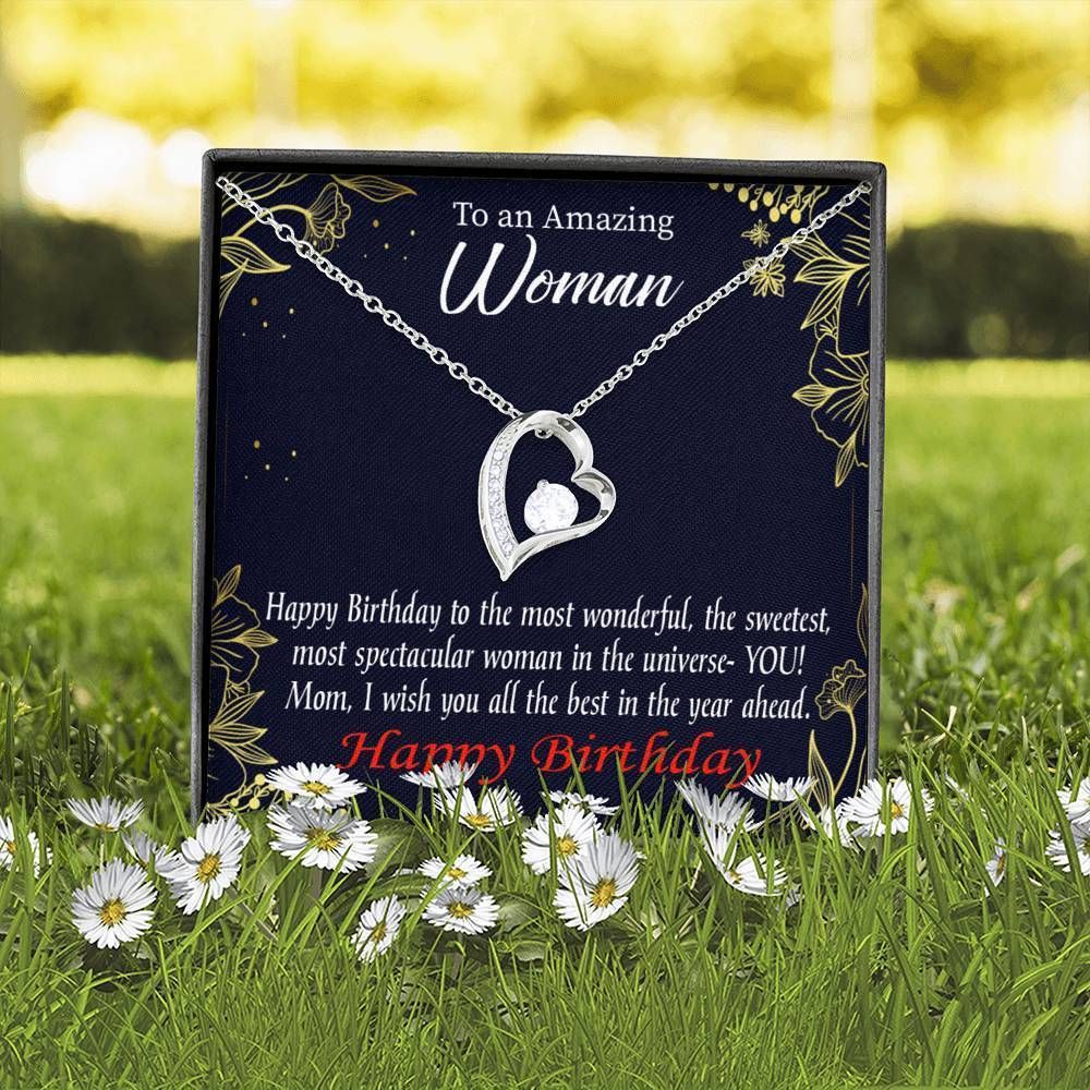 Wish You All The Best In The Year Ahead Gift For Mom 18K Gold Forever Love Necklace