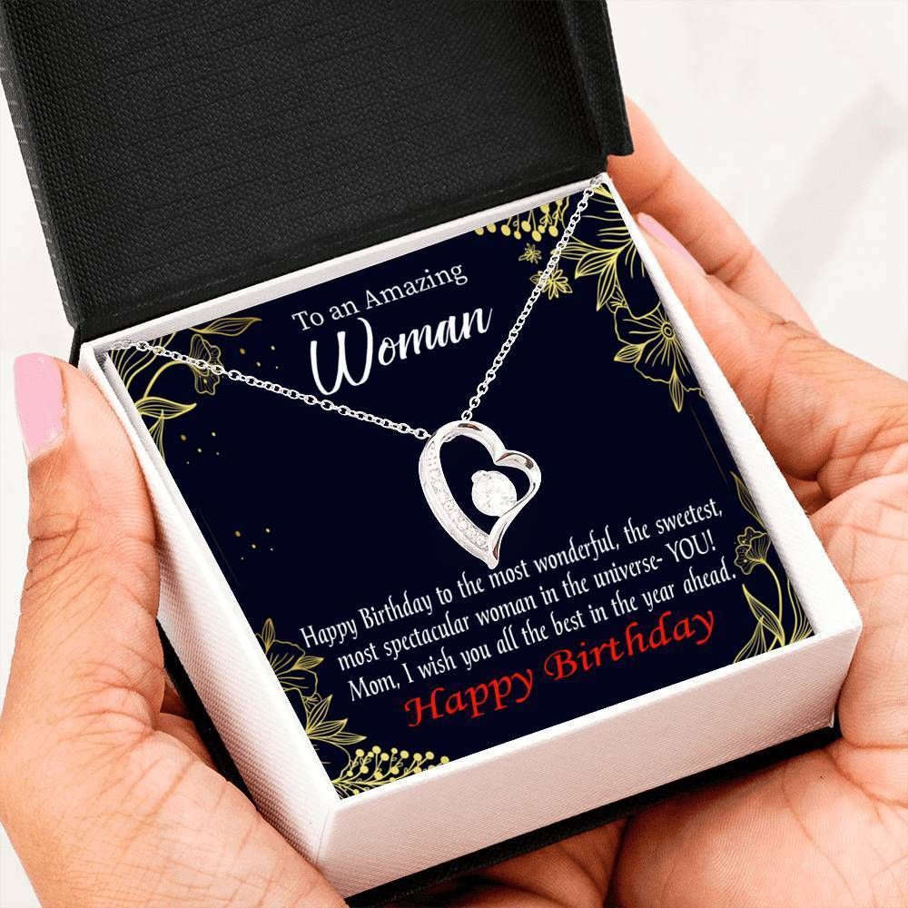 Wish You All The Best In The Year Ahead Gift For Mom 18K Gold Forever Love Necklace