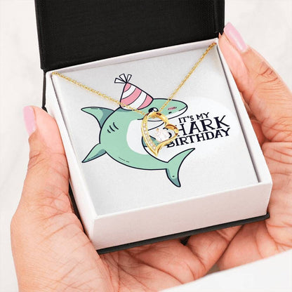 It's My Shark Birthday Gift For Kids 18K Gold Forever Love Necklace