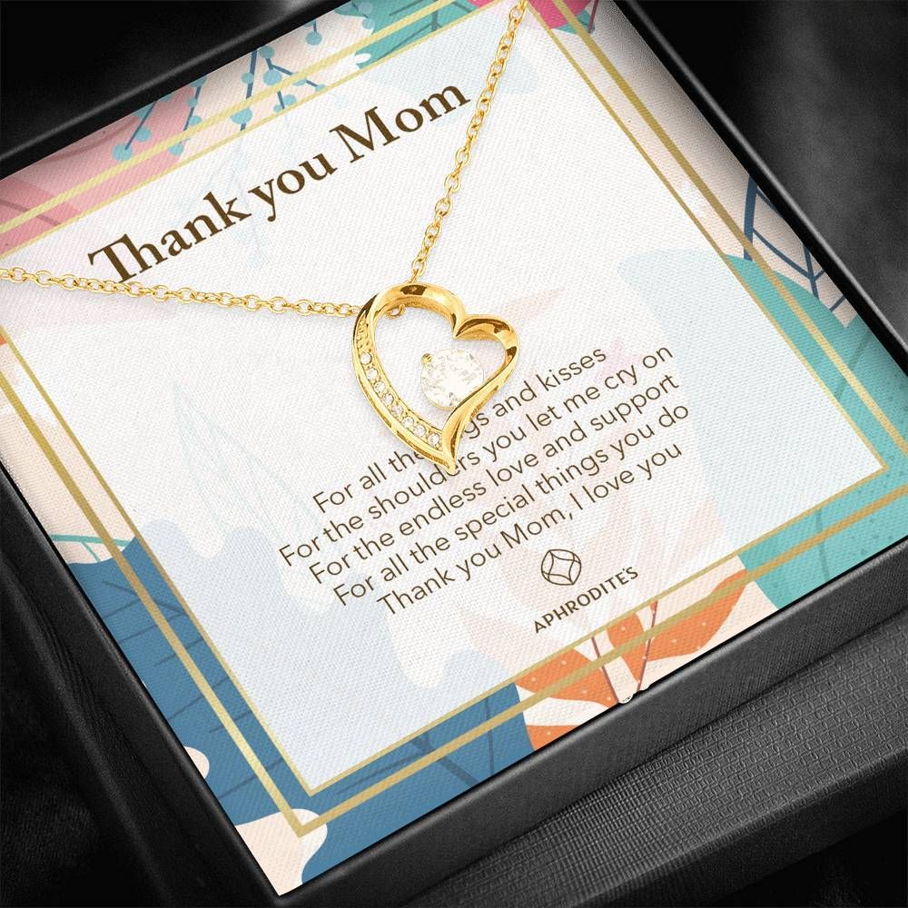 Thank You Mom I Love You Forever Love Necklace