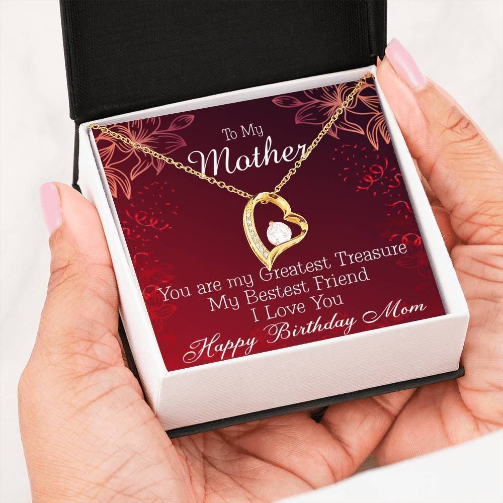 Mom Birthday Gift Box Greatest Treasure Forever Love Necklace