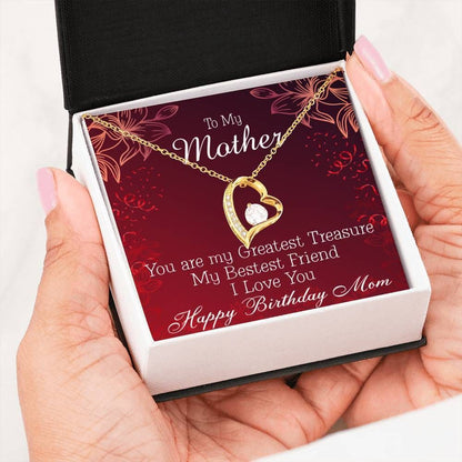 Mom Birthday Gift Box Greatest Treasure Forever Love Necklace