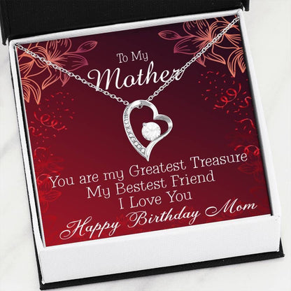 Mom Birthday Gift Box Greatest Treasure Forever Love Necklace