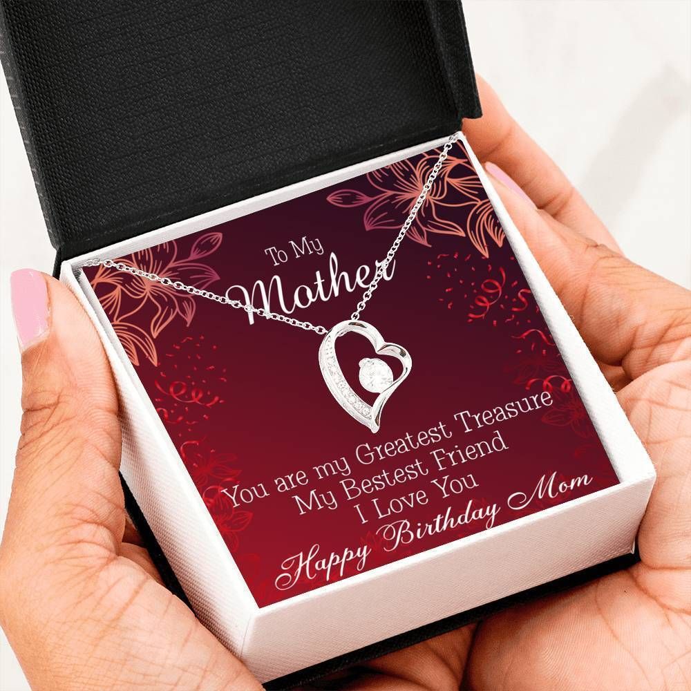 Mom Birthday Gift Box Greatest Treasure Forever Love Necklace