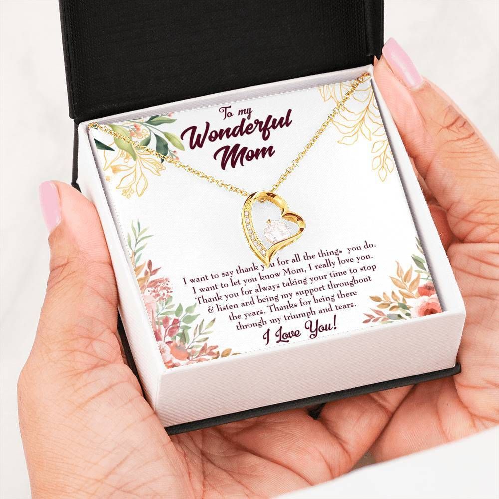 Thank For All Your Support Forever Love Necklace Gift For Mom