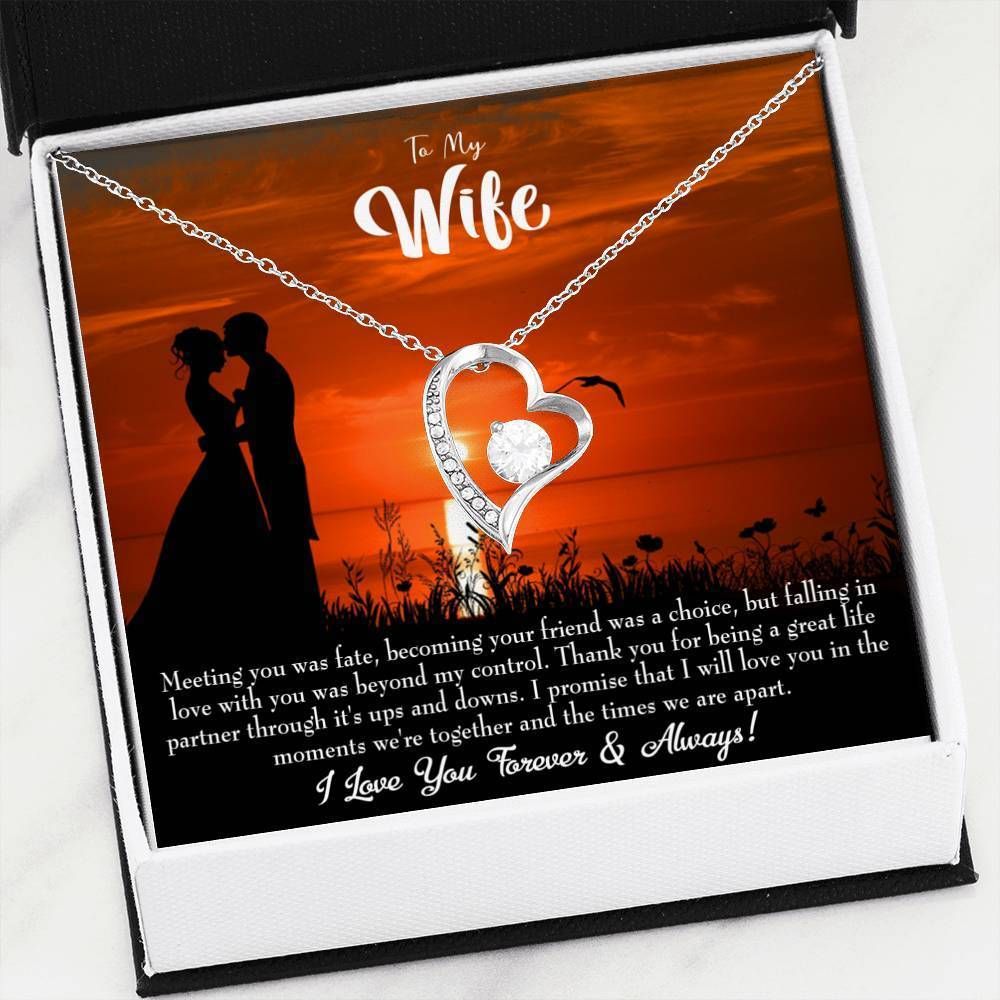 When We Are Apart 18K Gold Forever Love Necklace Gift For Wife Forever Love Necklace Forever Love Necklace