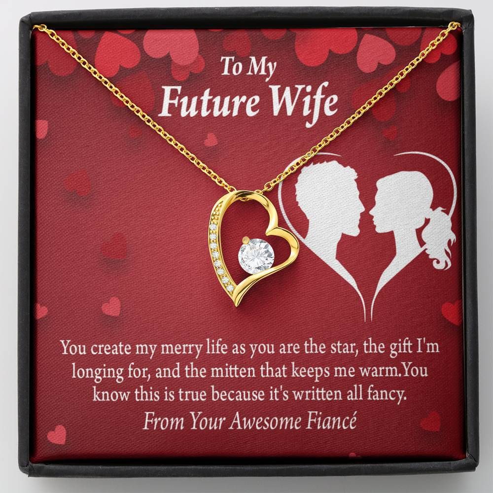 It's Written All Fancy Forever Love Necklace Gift For Wife Future Wife