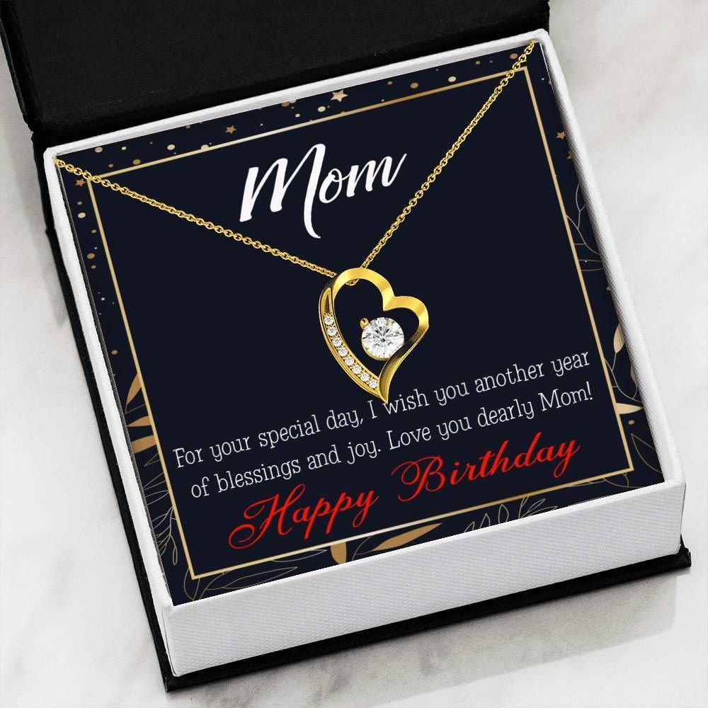 Mom Birthday Gift Special Day Blessings And Joy Forever Love Necklace