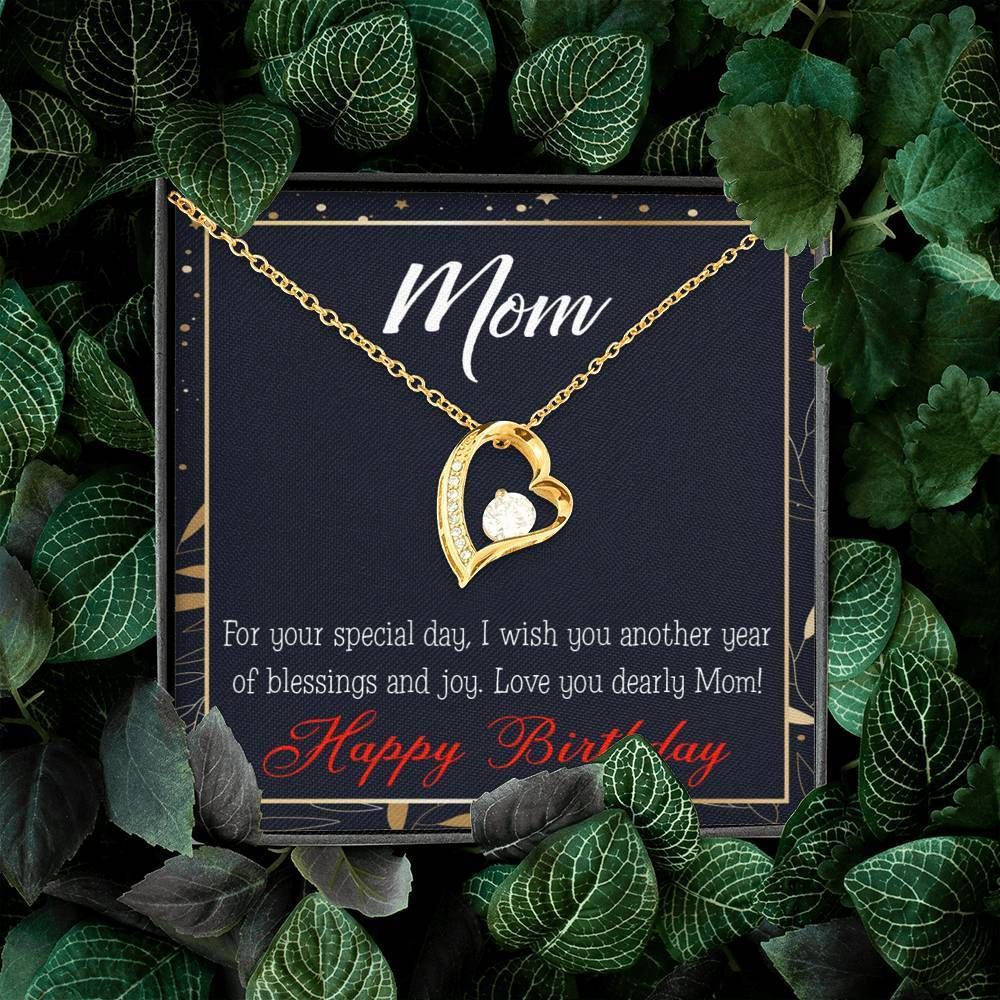 Mom Birthday Gift Special Day Blessings And Joy Forever Love Necklace