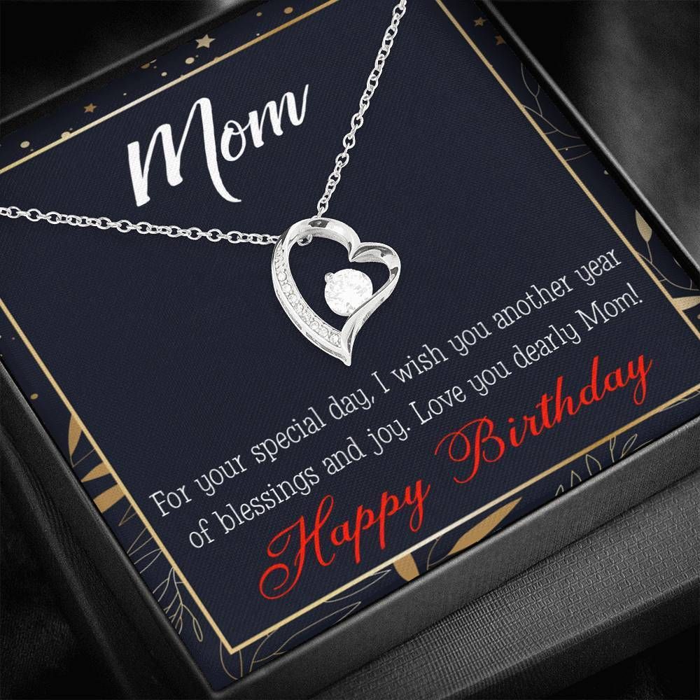 Mom Birthday Gift Special Day Blessings And Joy Forever Love Necklace