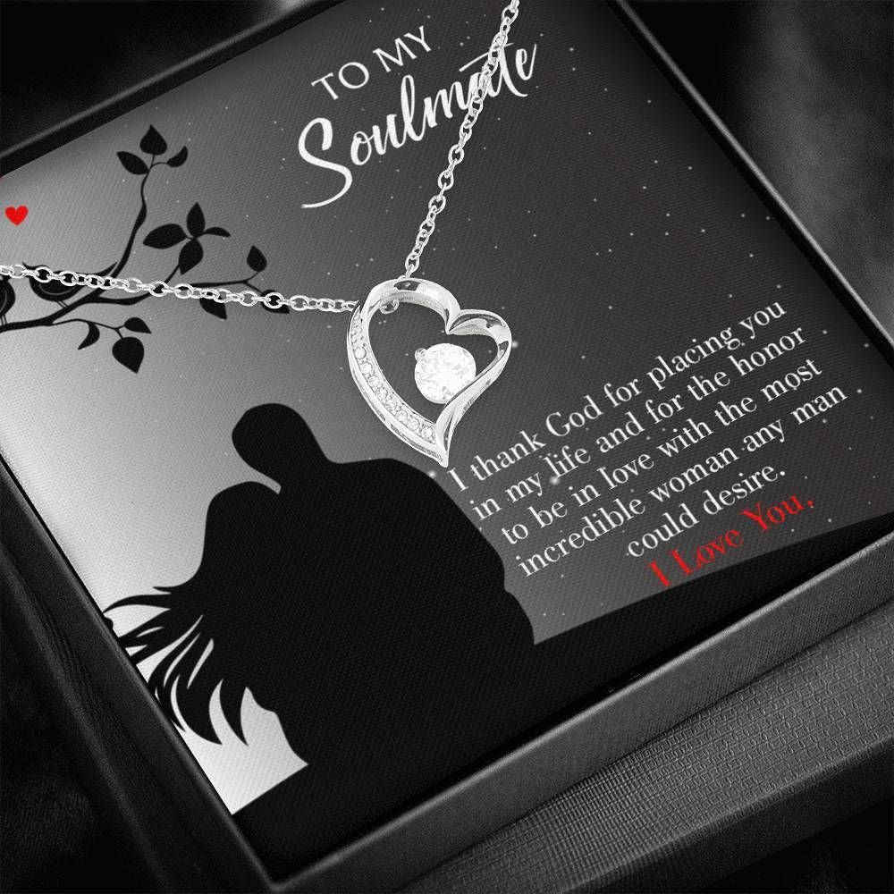 Thank God For Placing You In My Life Soulmate Gift For Her Forever Love Necklace