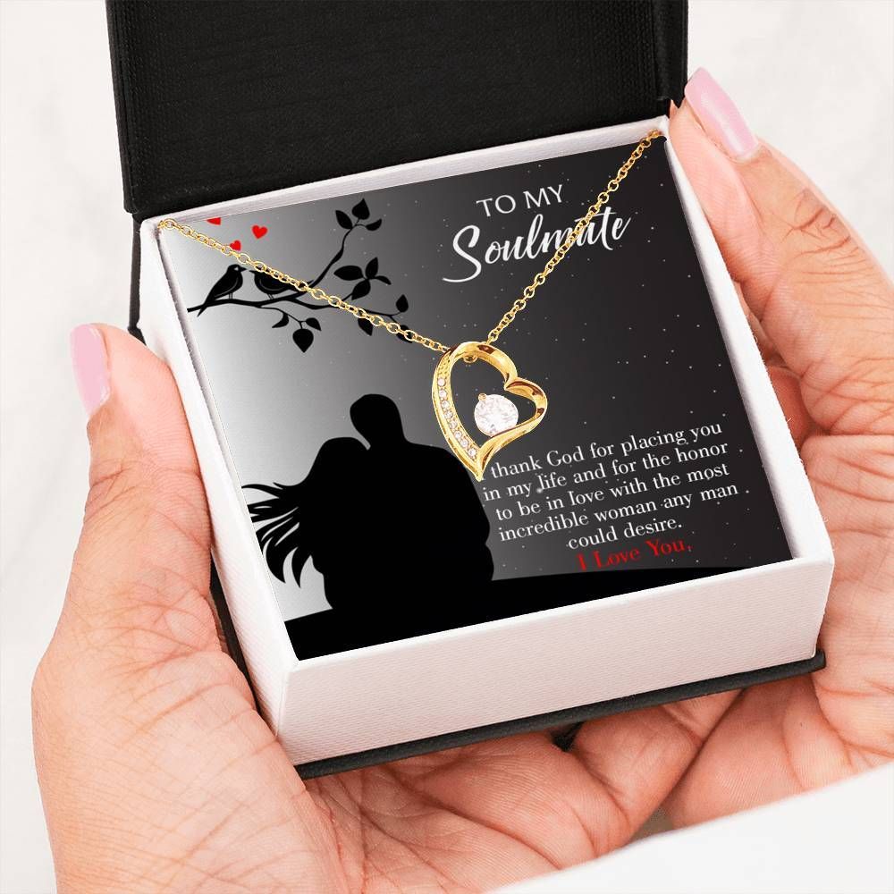 Thank God For Placing You In My Life Soulmate Gift For Her Forever Love Necklace