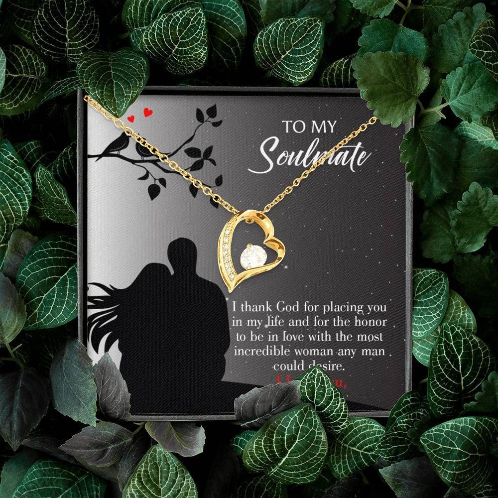 Thank God For Placing You In My Life Soulmate Gift For Her Forever Love Necklace