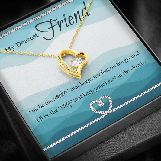 You Be The Anchor Gift For Friend 18K Gold Forever Love Necklace