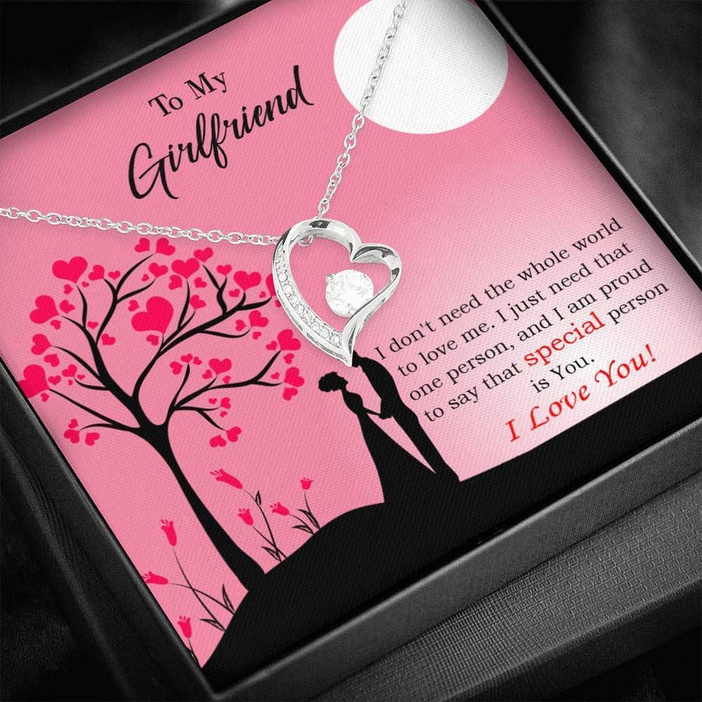 Special Person Is You Gift For Girlfriend 18K Gold Forever Love Necklace