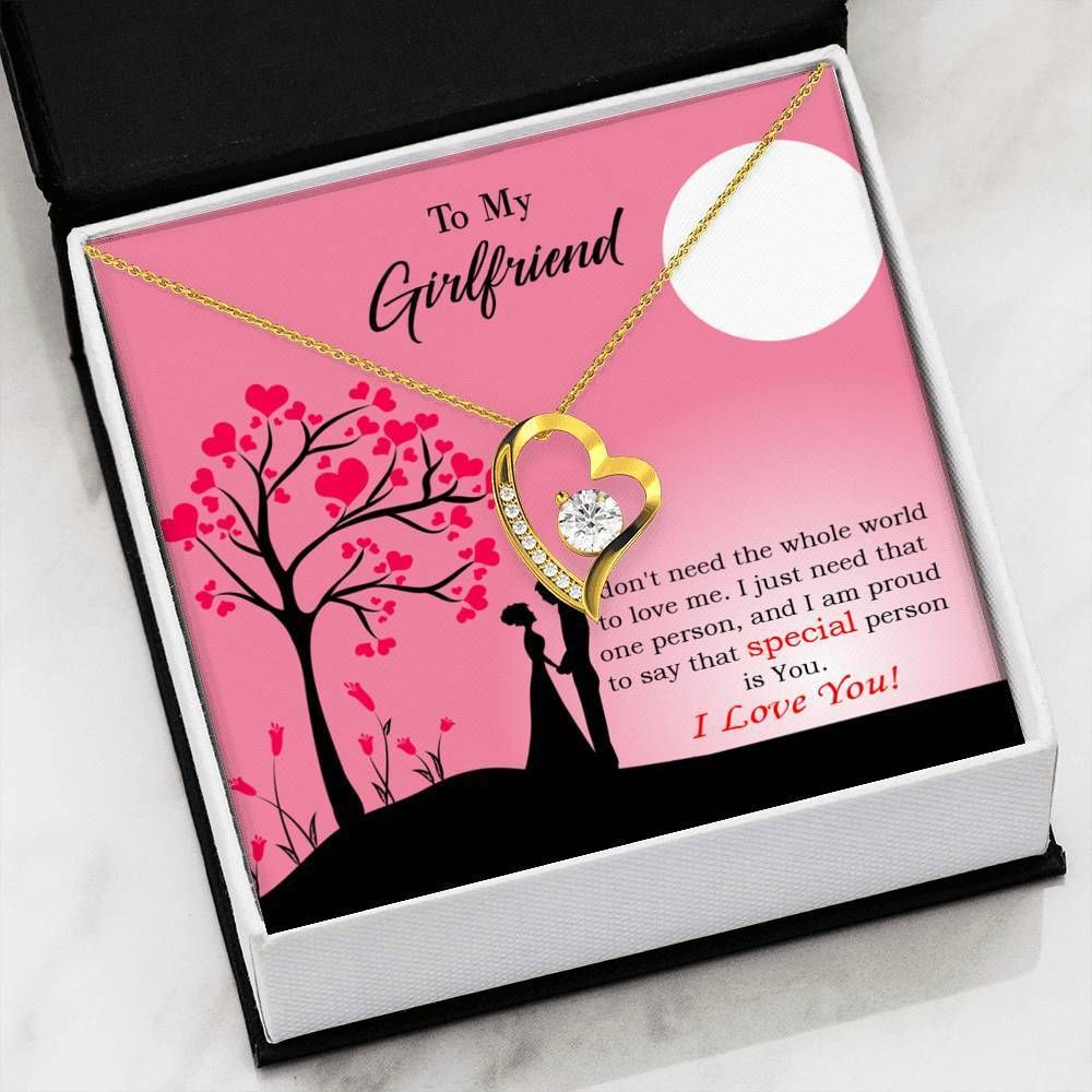 Special Person Is You Gift For Girlfriend 18K Gold Forever Love Necklace