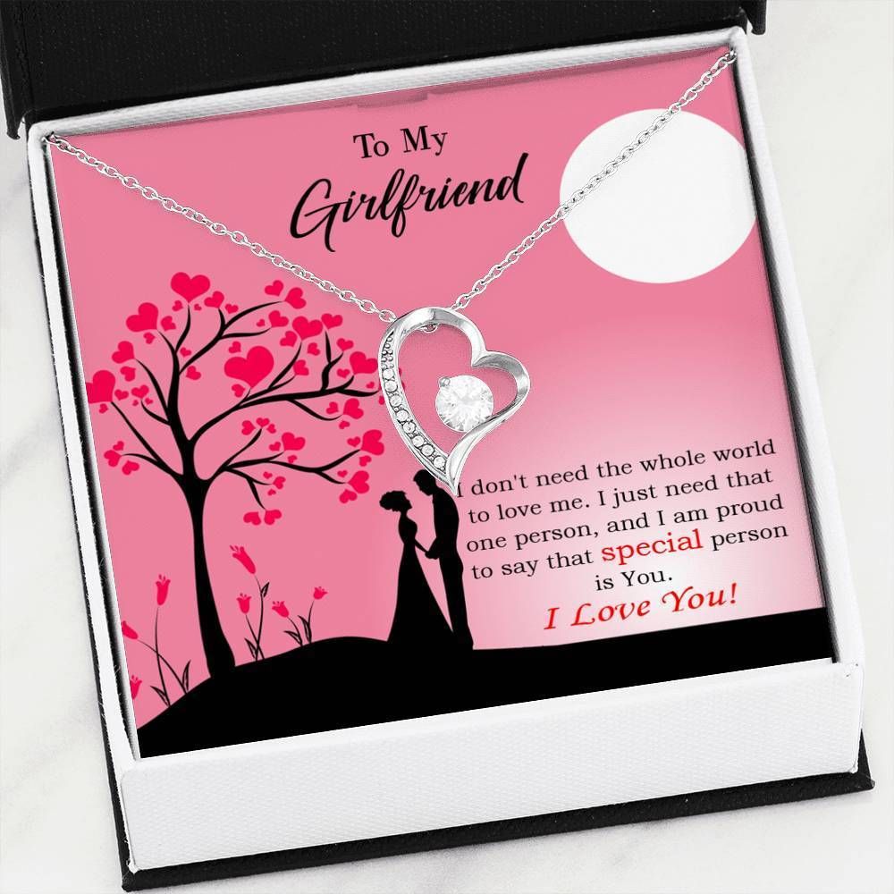 Special Person Is You Gift For Girlfriend 18K Gold Forever Love Necklace