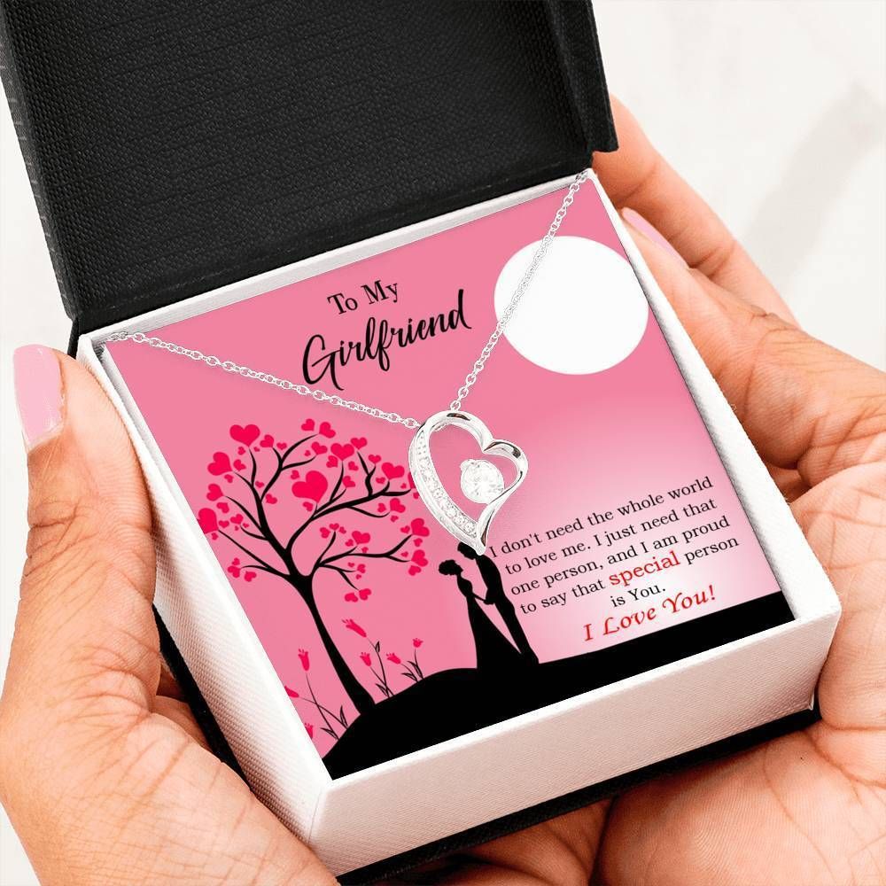 Special Person Is You Gift For Girlfriend 18K Gold Forever Love Necklace