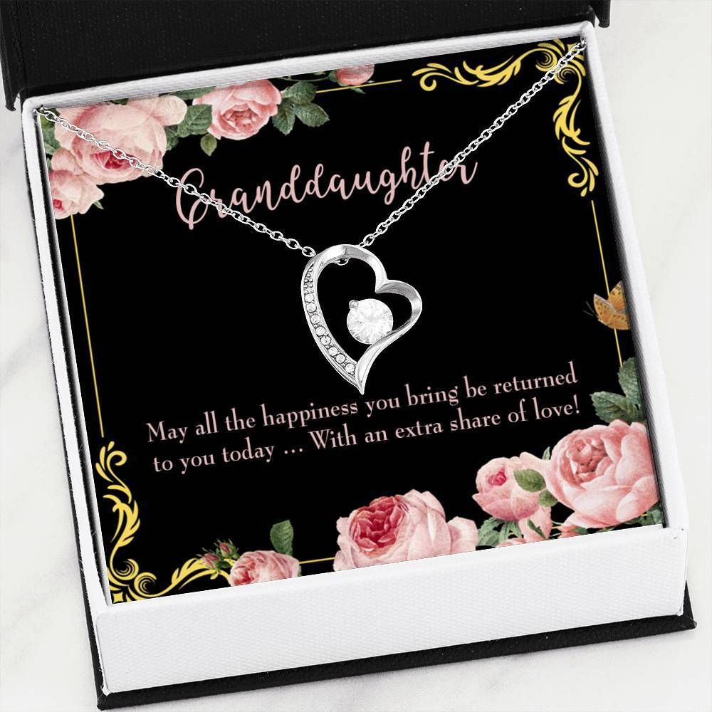 With An Extra Share Of Love 18K Gold Forever Love Necklace Gift For Granddaughter Forever Love Necklace Forever Love Necklace