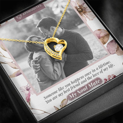 To My Soul Mate Custom Photo Once In Lifetime Forever Love Necklace