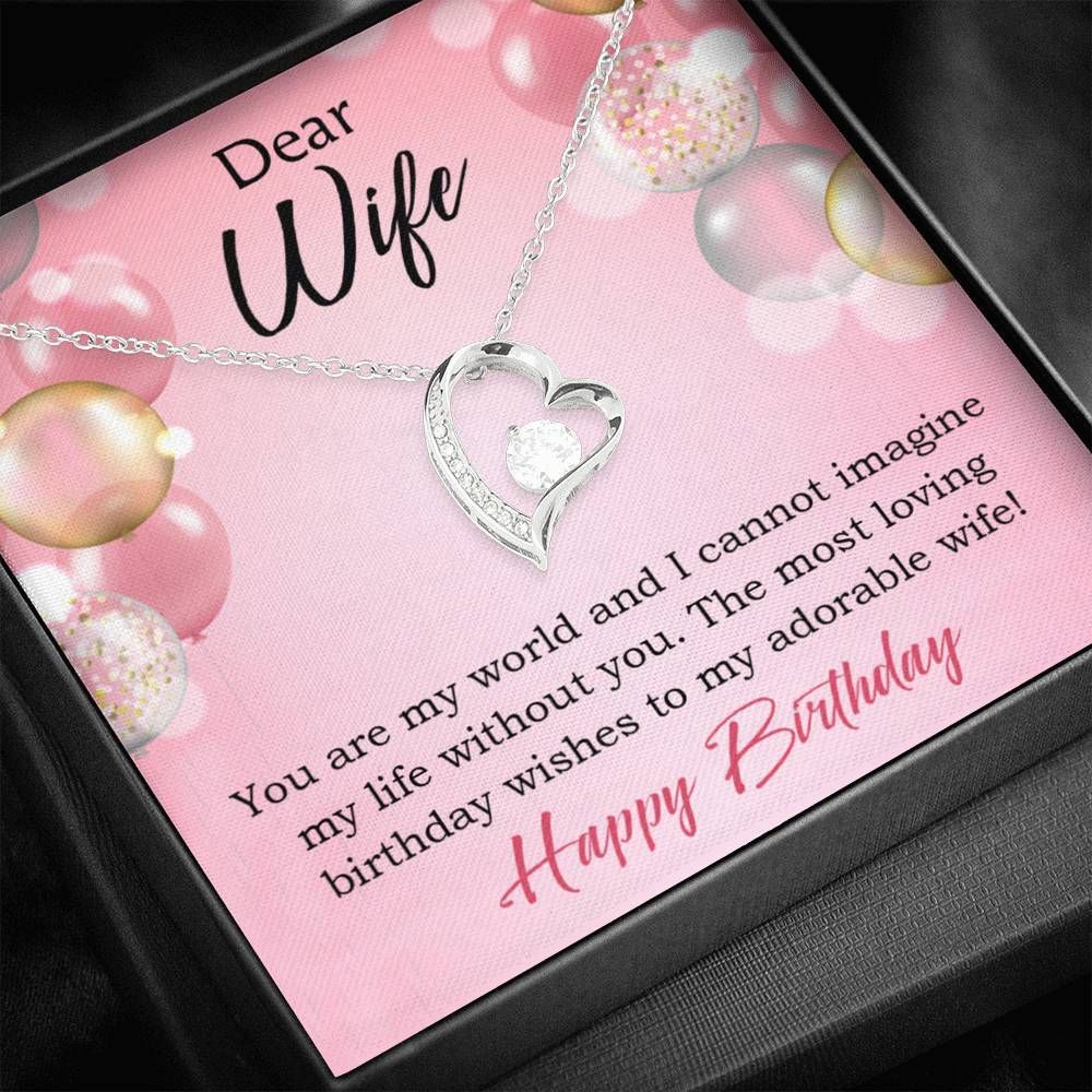 You Are My World Birthday Gift For Wife 18K Gold Forever Love Necklace