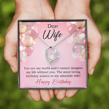 You Are My World Birthday Gift For Wife 18K Gold Forever Love Necklace