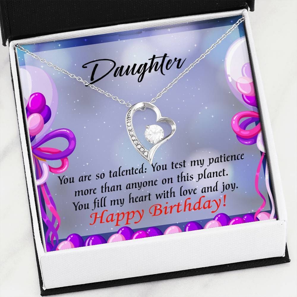 You Fill My Heart With Love And Joy Gift For Daughter 18K Gold Forever Love Necklace