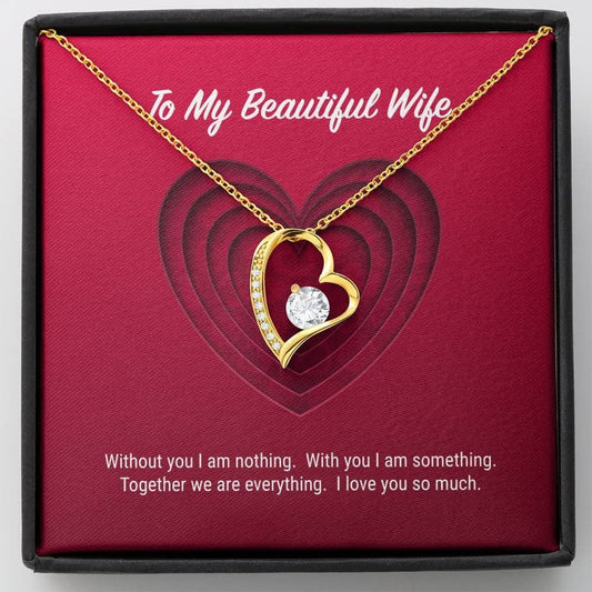 Without You 18k Gold Forever Love Necklace Gift For Wife