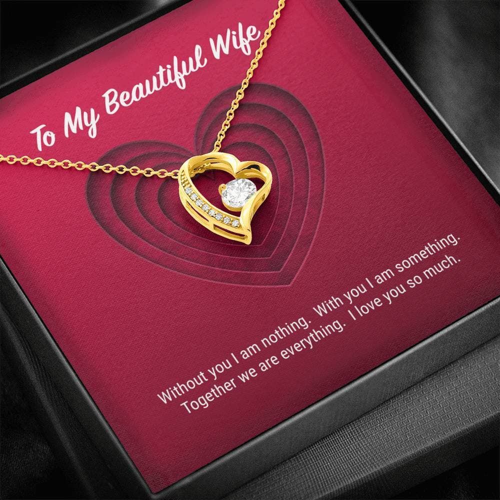 Without You 18k Gold Forever Love Necklace Gift For Wife