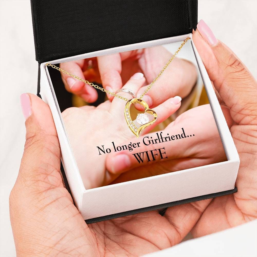 No Longer Girlfriend Gift For Wife 18K Gold Forever Love Necklace