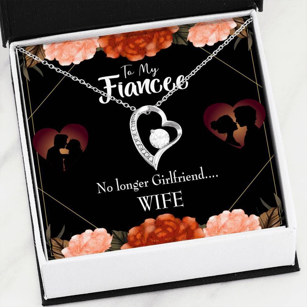 No Longer Girlfriend Wife Gift For Fiancee 18K Gold Forever Love Necklace