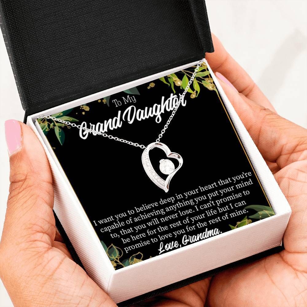 Love You For The Rest Of Mine Gift For Granddaughter 18K Gold Forever Love Necklace