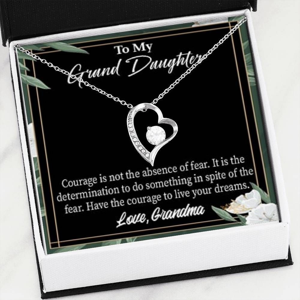 In Spite Of The Fear 18K Gold Forever Love Necklace Grandma Gift For Granddaughter Forever Love Necklace Forever Love Necklace