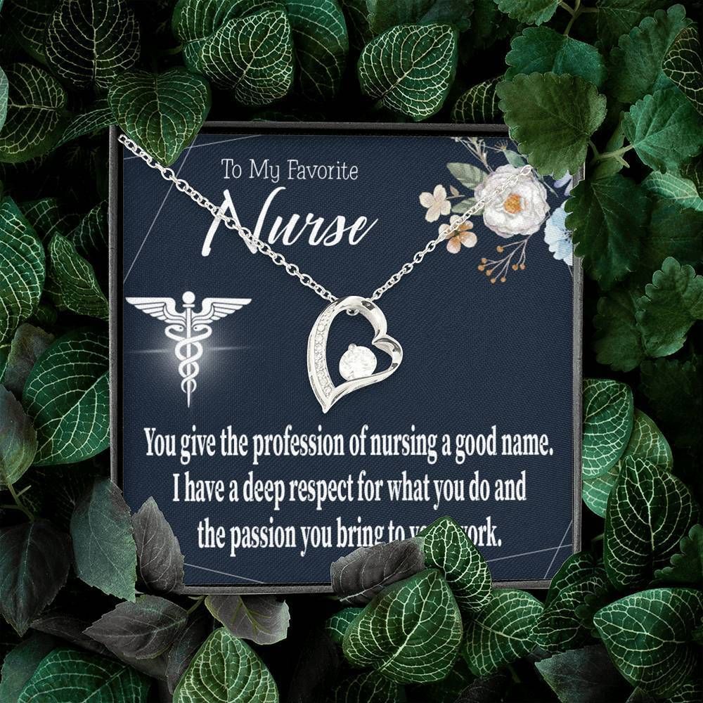 The Passion You Bring 18K Gold Forever Love Necklace Gift For Nurse Forever Love Necklace Forever Love Necklace