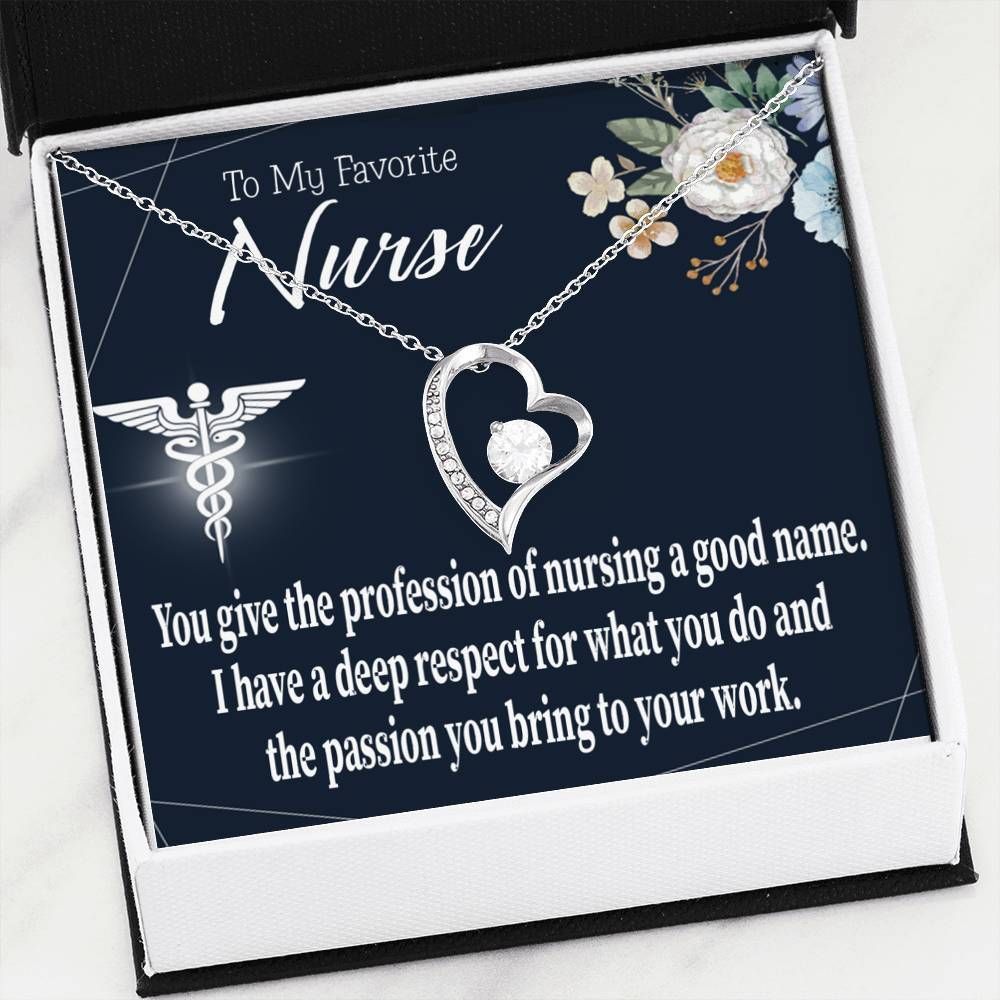 The Passion You Bring 18K Gold Forever Love Necklace Gift For Nurse Forever Love Necklace Forever Love Necklace