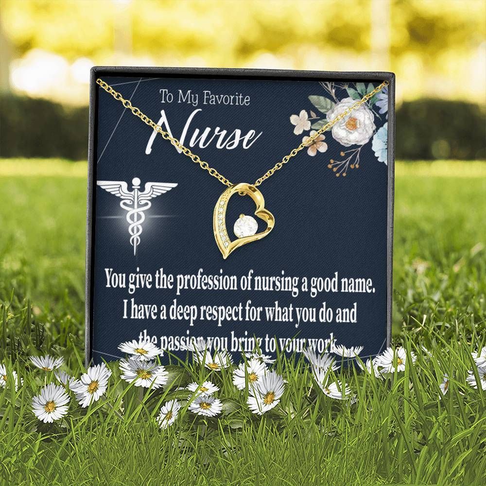 The Passion You Bring 18K Gold Forever Love Necklace Gift For Nurse Forever Love Necklace Forever Love Necklace