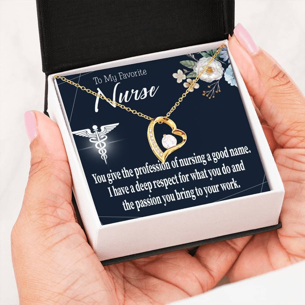 The Passion You Bring 18K Gold Forever Love Necklace Gift For Nurse Forever Love Necklace Forever Love Necklace