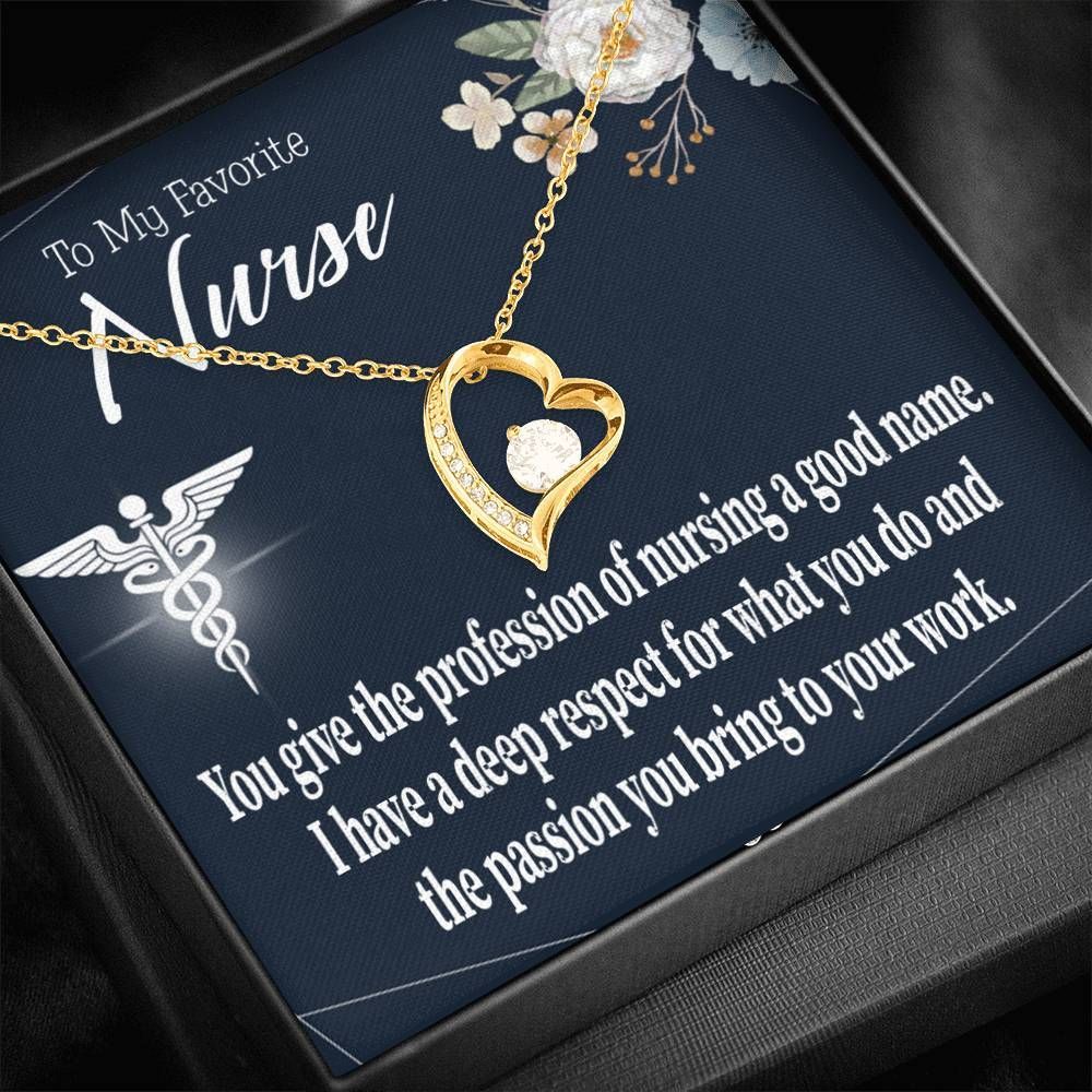 The Passion You Bring 18K Gold Forever Love Necklace Gift For Nurse Forever Love Necklace Forever Love Necklace