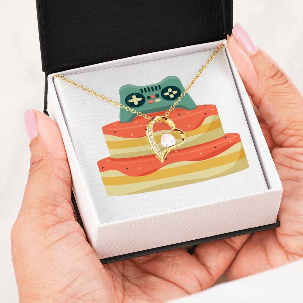 Lovely Game Joystick Cake Birthday Forever Love Necklace