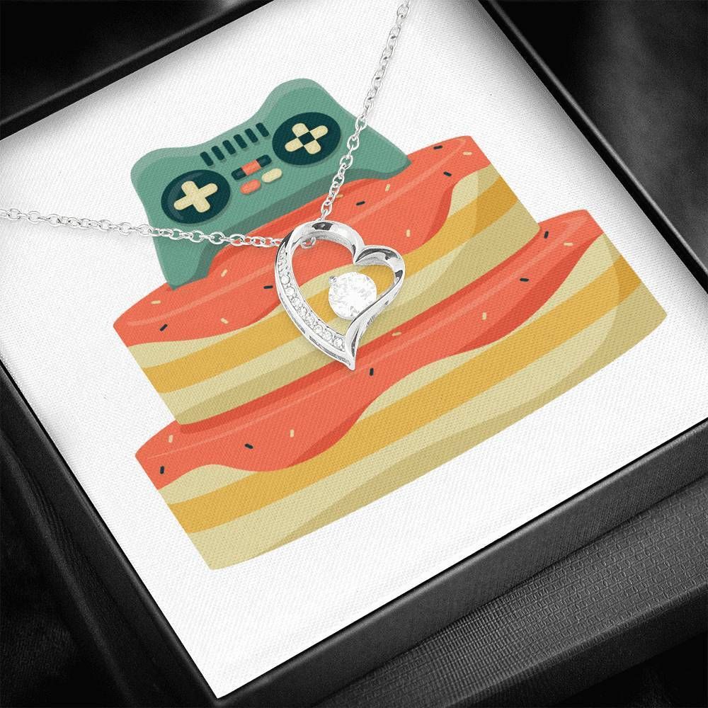 Lovely Game Joystick Cake Birthday Forever Love Necklace