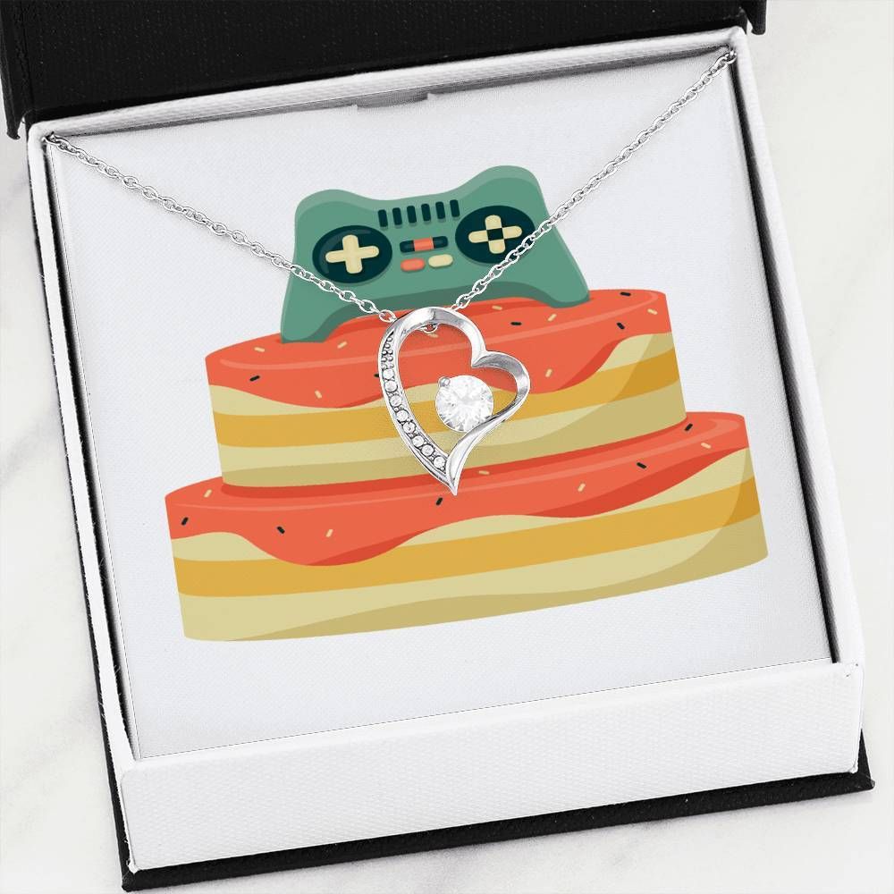 Lovely Game Joystick Cake Birthday Forever Love Necklace