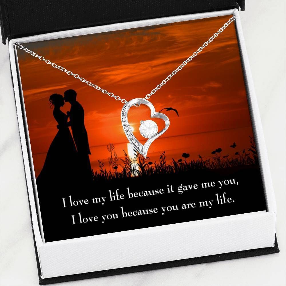 You Are My Life 18K Gold Forever Love Necklace Gift For Women Forever Love Necklace Forever Love Necklace