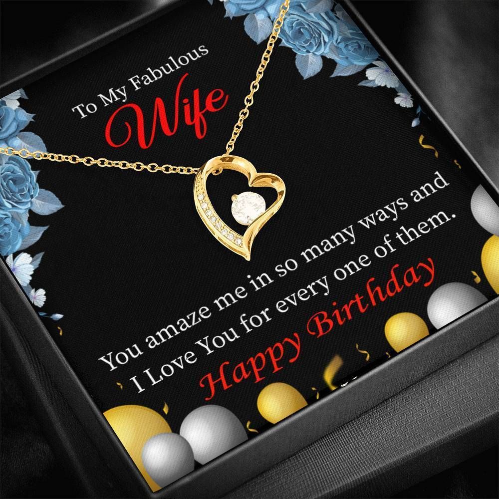 You Amaze Me 18K Gold Forever Love Necklace Gift For Wife Forever Love Necklace Forever Love Necklace