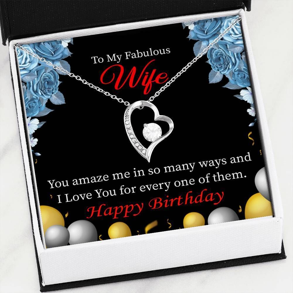 You Amaze Me 18K Gold Forever Love Necklace Gift For Wife Forever Love Necklace Forever Love Necklace